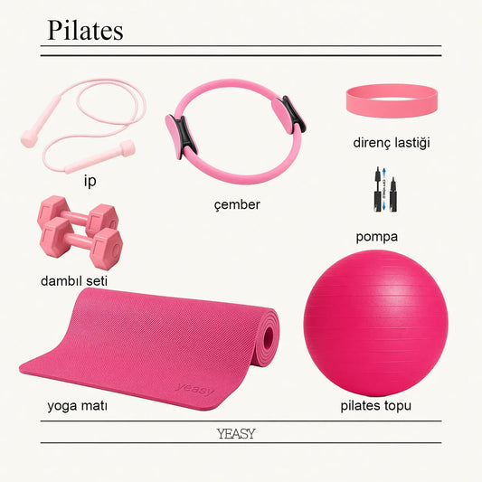 Pembe pilates başlangıç seti