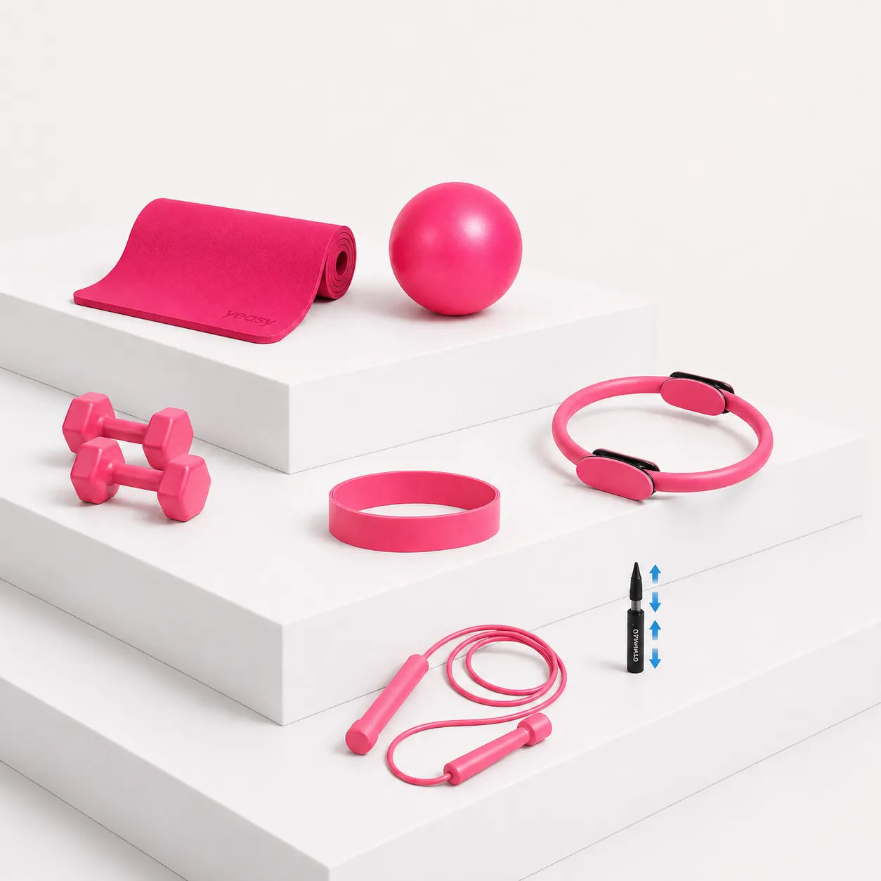 Pembe pilates seti